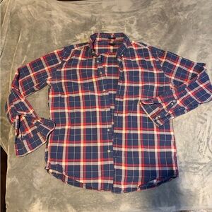 J. Crew Mens Plaid Shirt - Red, Blue, White